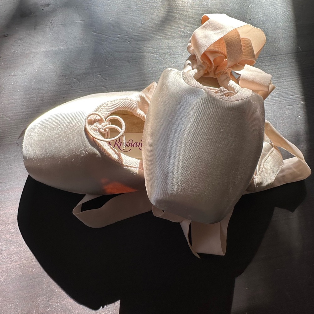 Russian Pointe Satin Ballet Shoes Not Broken in or Worn
